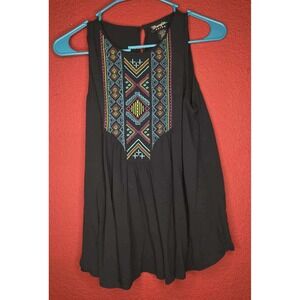 Wrangler Retro Black Sleeveless Accent‎ Casual Festival